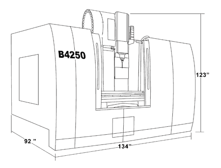 B4250 Engine Block Machine Footprint