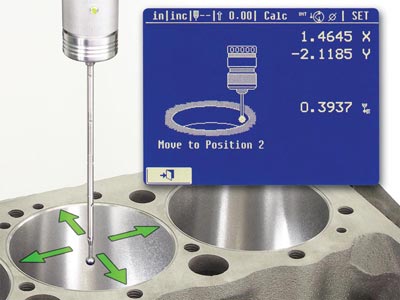 Simple probing with the touch-screen DRO